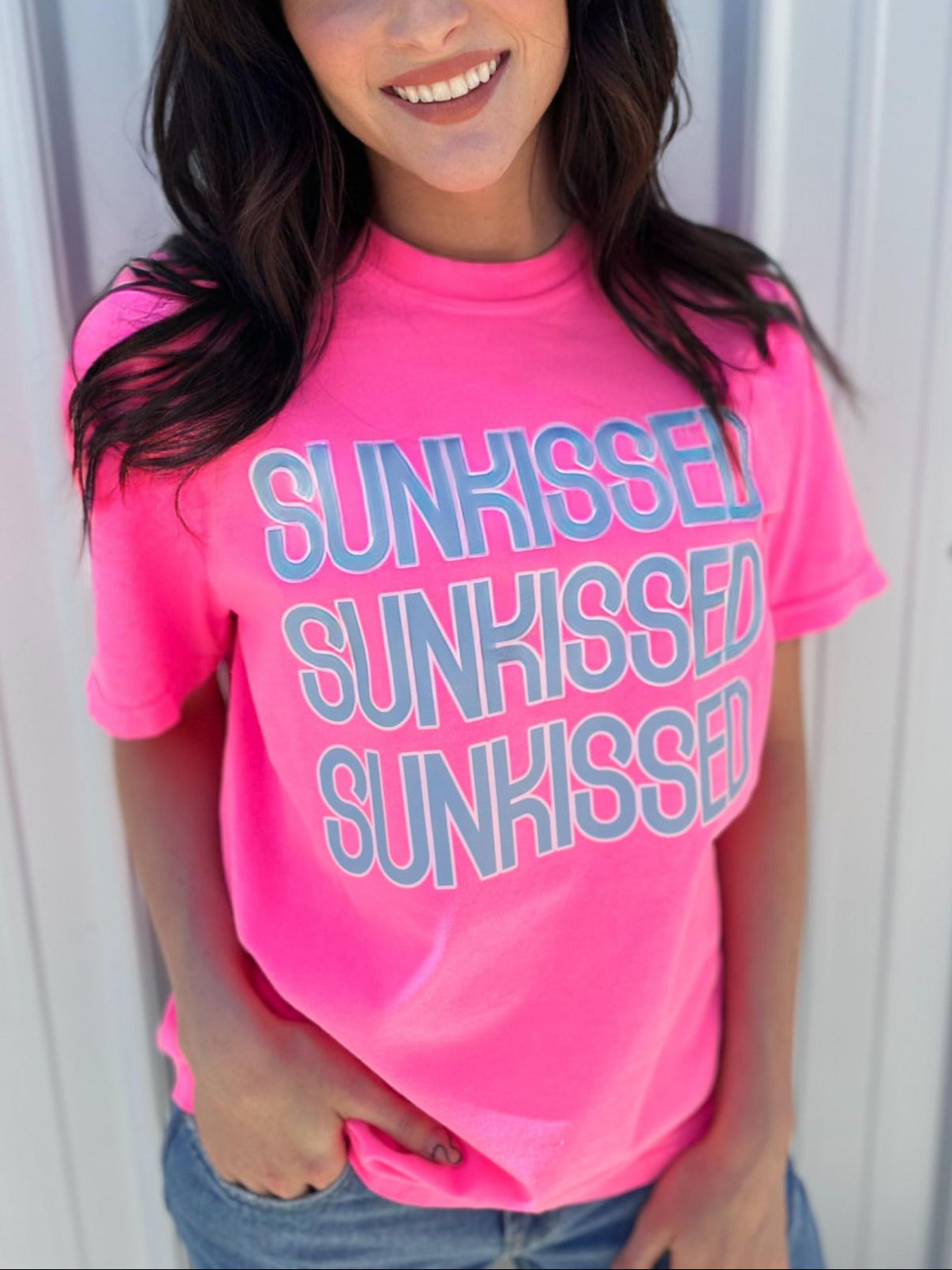 T-Shirt rose Fluo - SUNKISSED