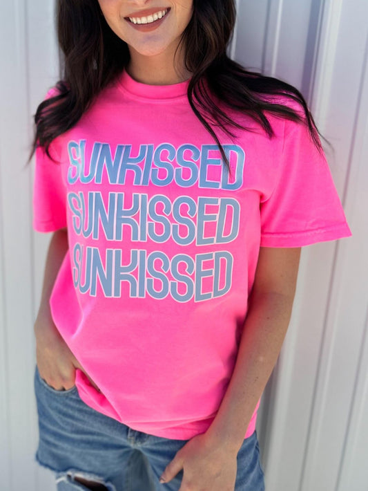 T-Shirt rose Fluo - SUNKISSED
